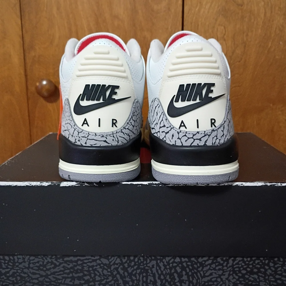 Nike Air Jordan 3 Retro White Cement Reimagined 2023 Men's Size 9.5 - DN3707 100 - Picture 5 of 7